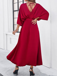 all about you V-Neck Extended Sleeves Maxi Dress