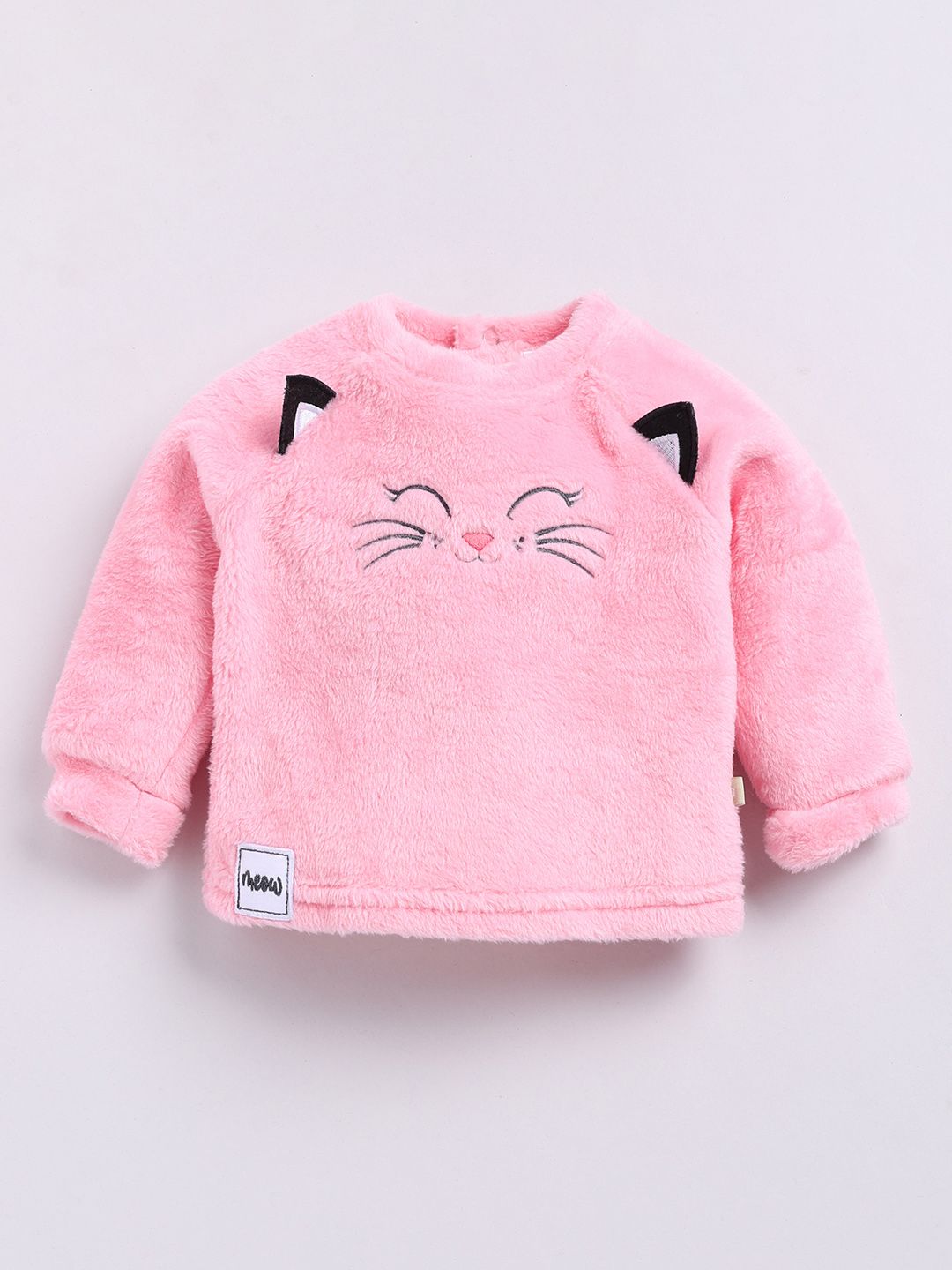 Moms Love Infant Girls Embroidered Sweatshirt With Joggers