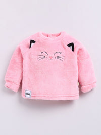 Moms Love Infant Girls Embroidered Sweatshirt With Joggers