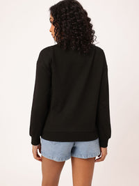 DressBerry Graphic Printed Cotton Terry Sweatshirt