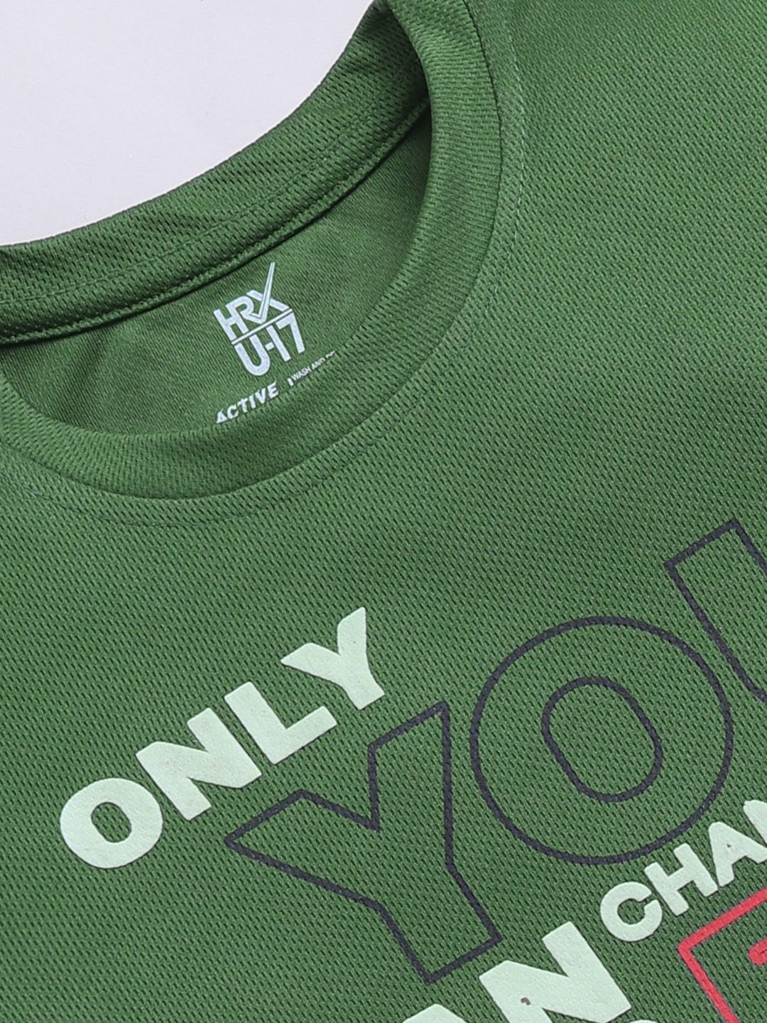 HRX by Hrithik Roshan Boys Typography Printed Rapid-Dry T-shirt