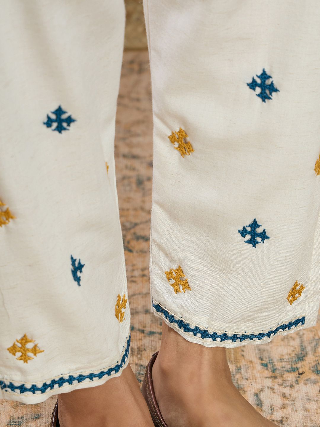 Indo Era Women Ethnic Motifs Embroidered Kurta with Trousers & Dupatta