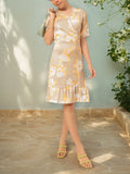 DressBerry Floral Flounce Sheath Dress