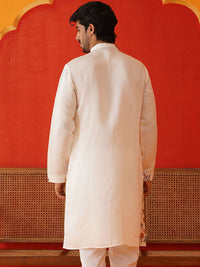Jompers Men Floral Embroidered Chikankari Floral Kurta