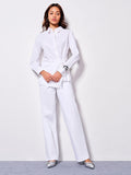 AND Striped Cotton Shirt Style Top