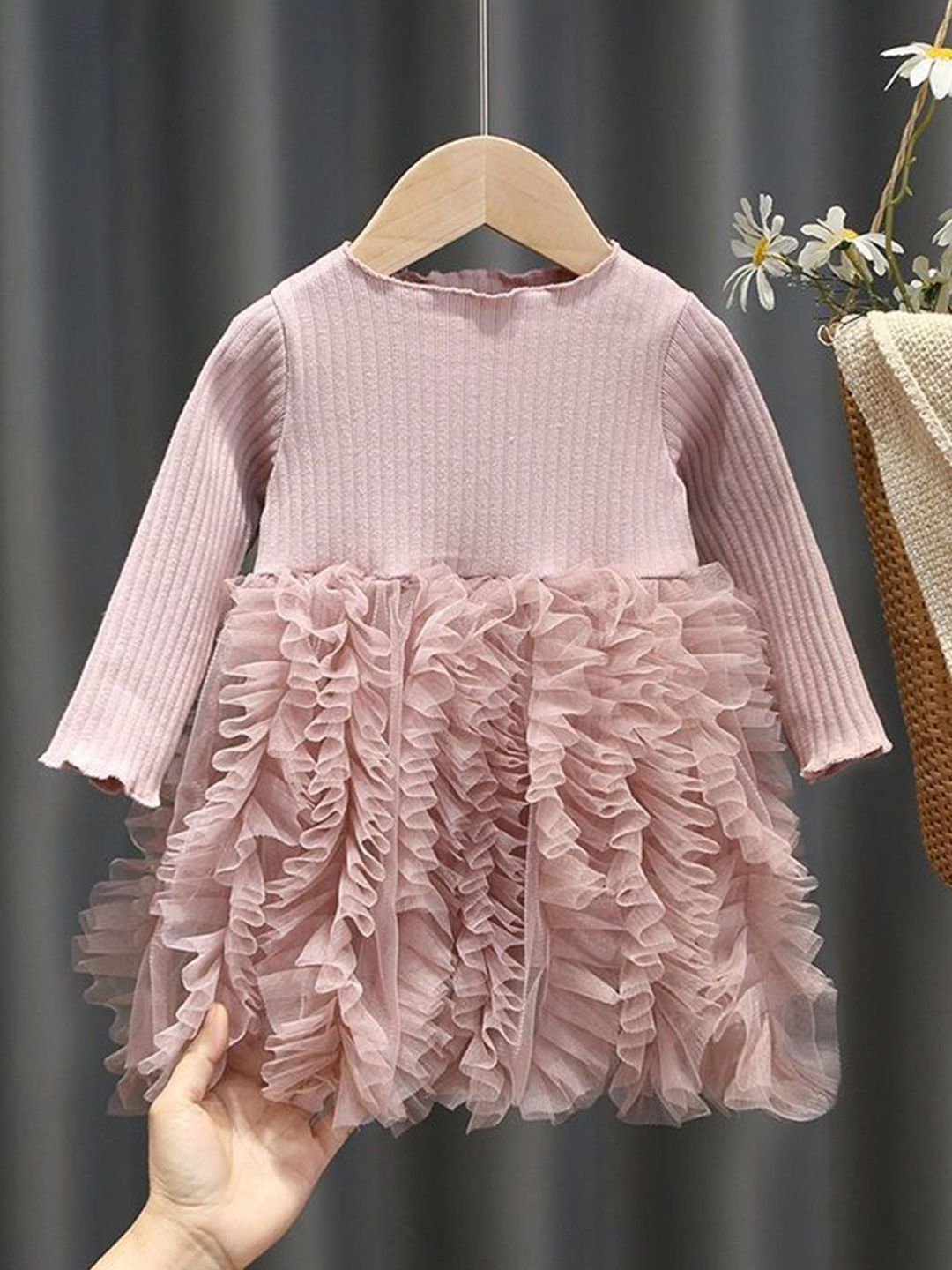 YK Girls Fit & Flare Dress