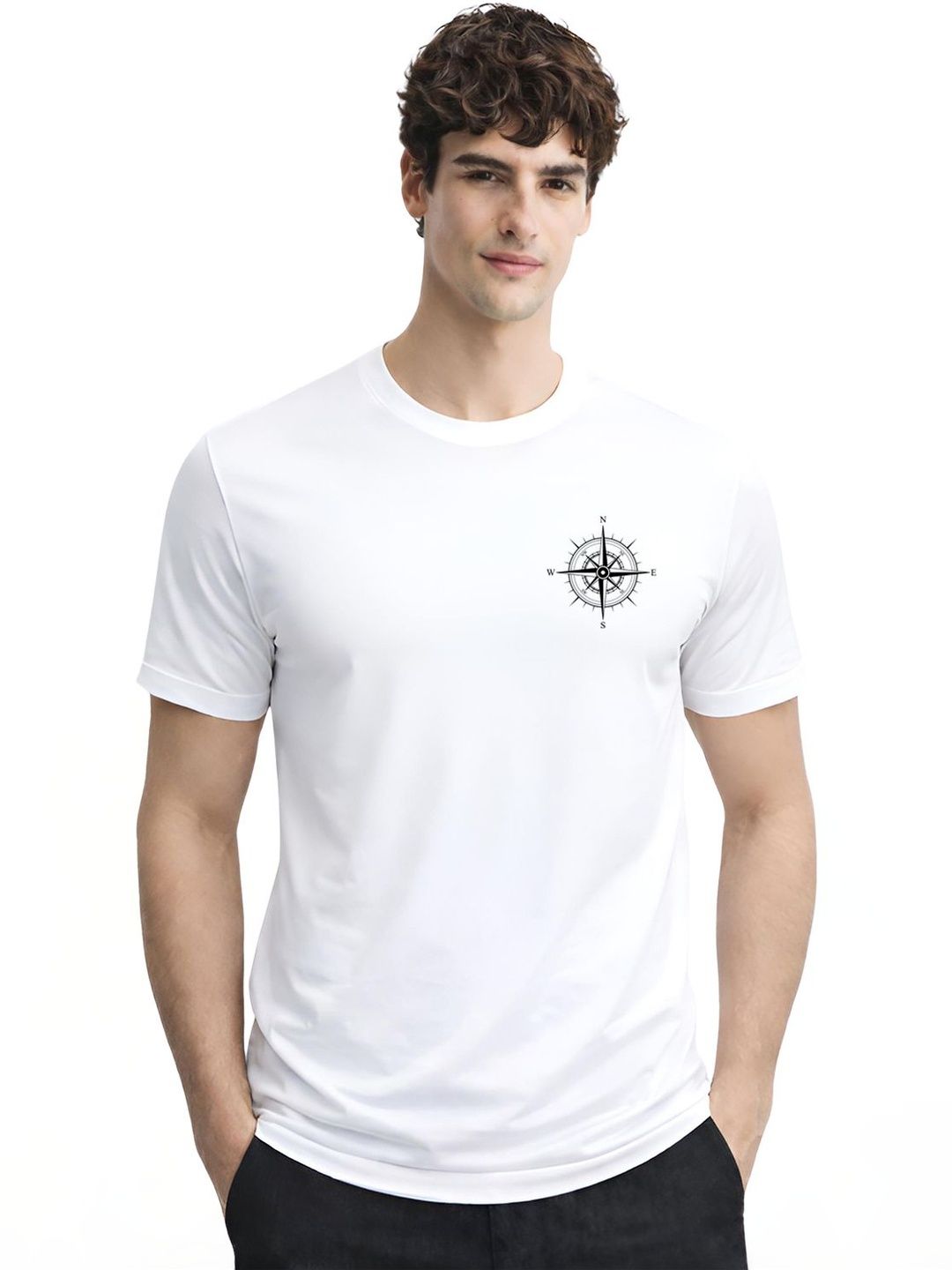 ADRO Men Grapic Printed Round Neck Cotton T-shirt