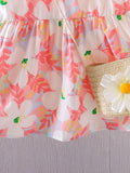 YK Floral Print Peplum Dress