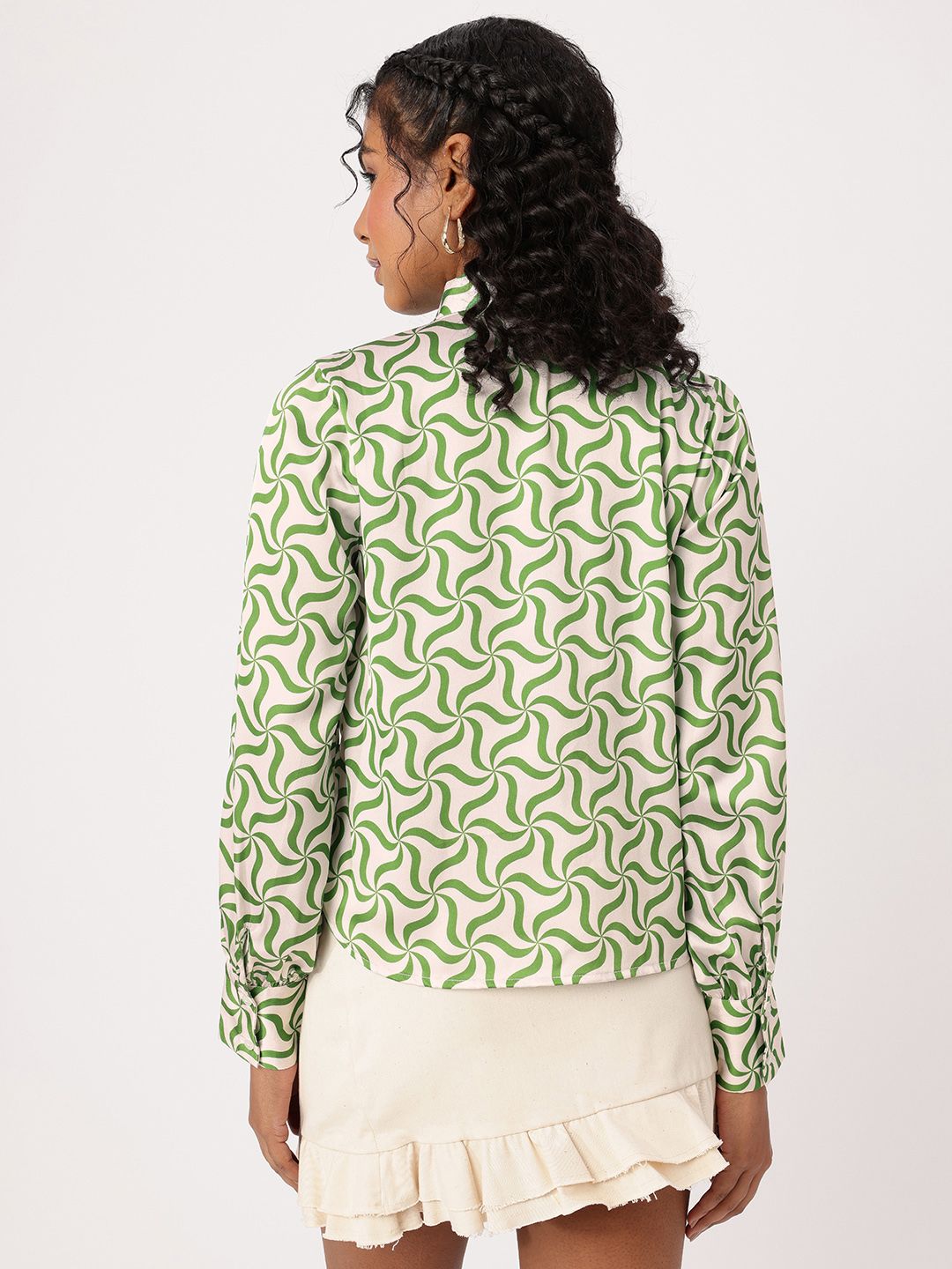 DressBerry Minimalist Chic Satin Finish Shirt