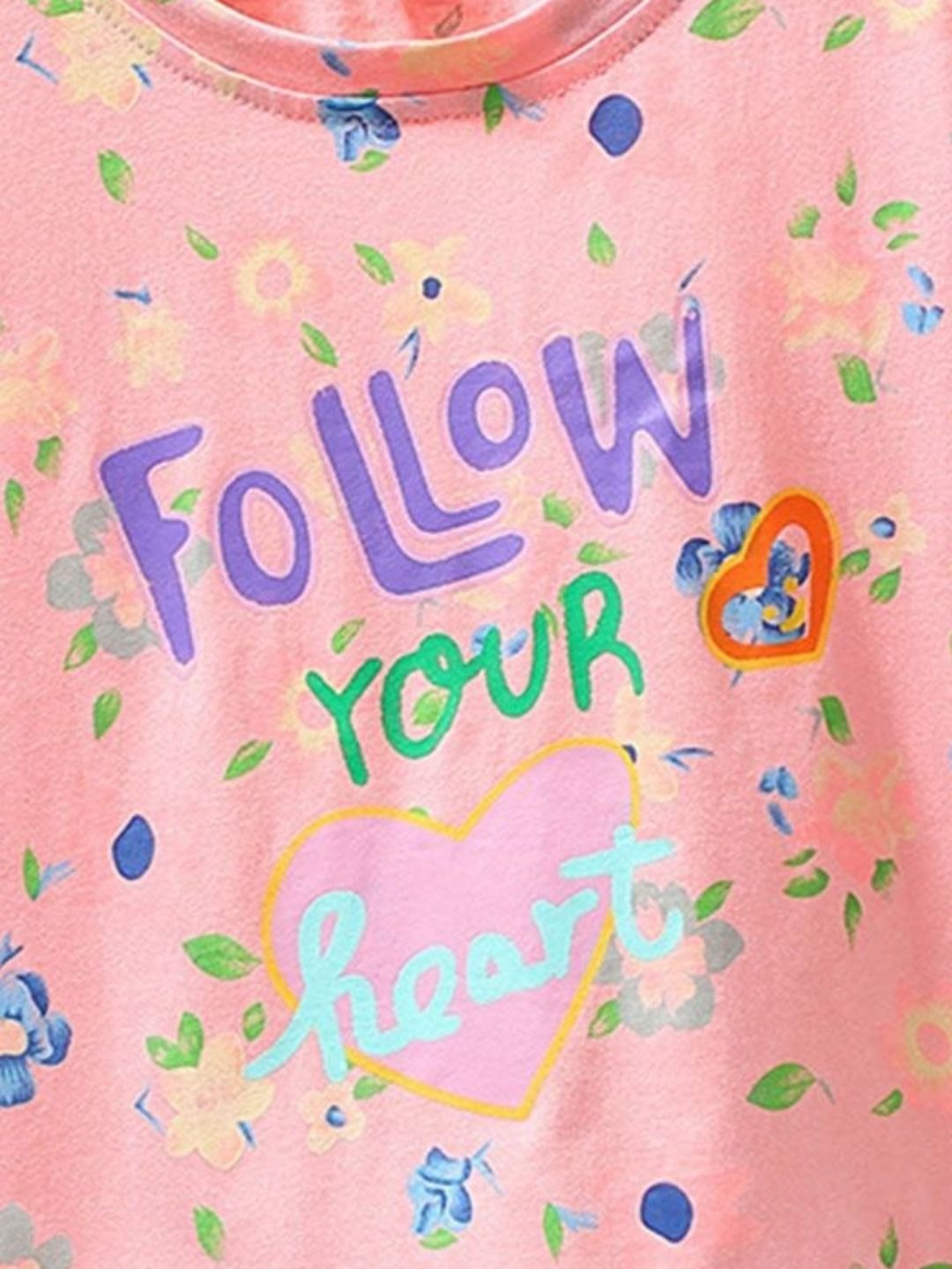 YK Girls Printed Pockets T-shirt