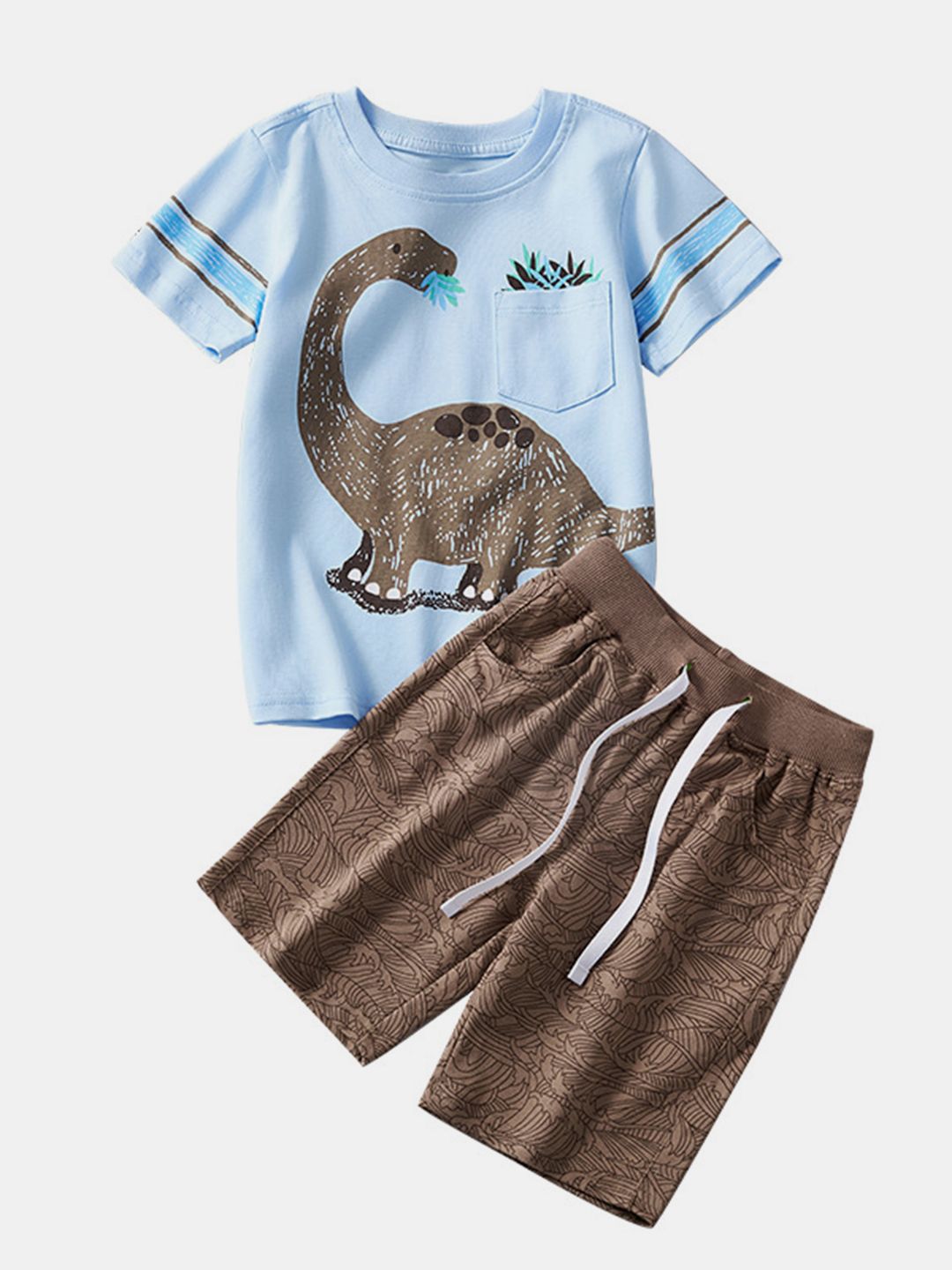 YK Boys Printed T-shirt With Shorts Clothing Set
