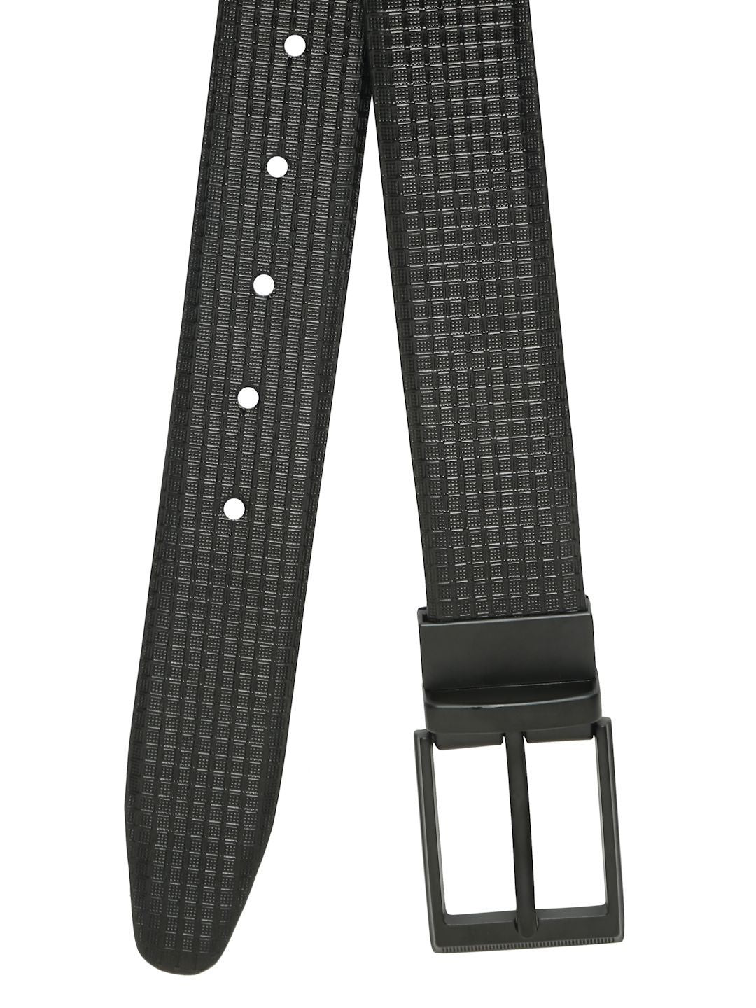 Teakwood Leathers Men Textured Leather Reversible Formal Belt