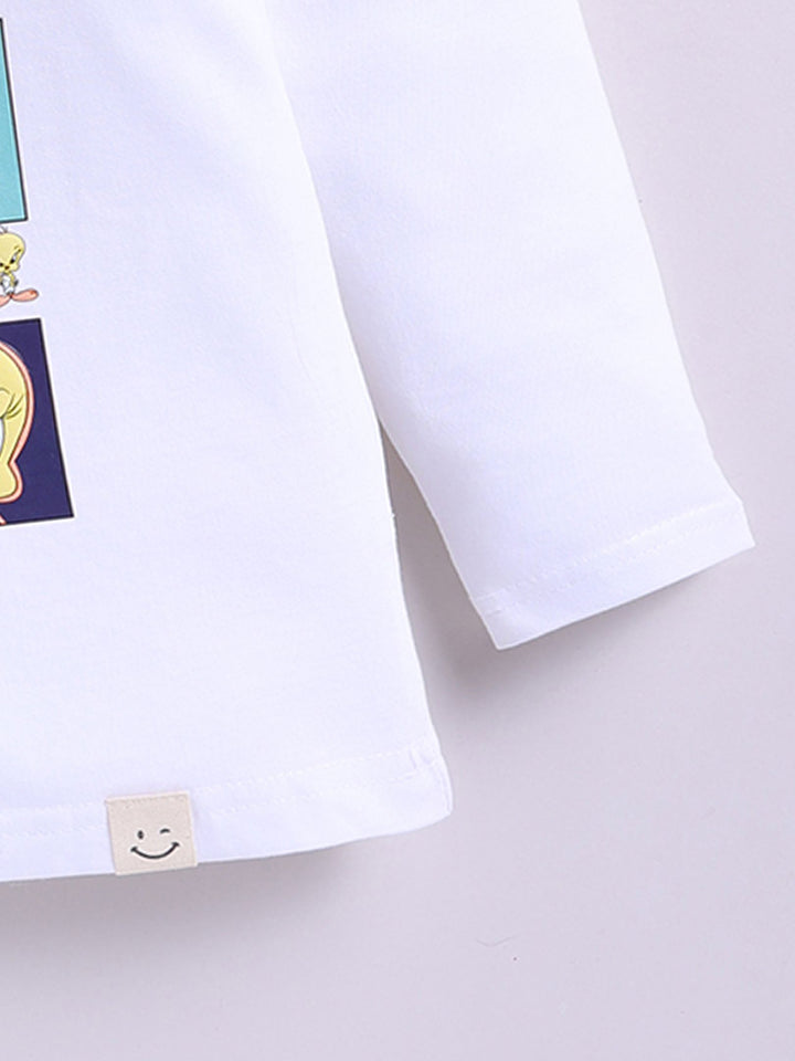 Happy Faces Boys Looney Tunes Printed Pure Cotton T-shirt