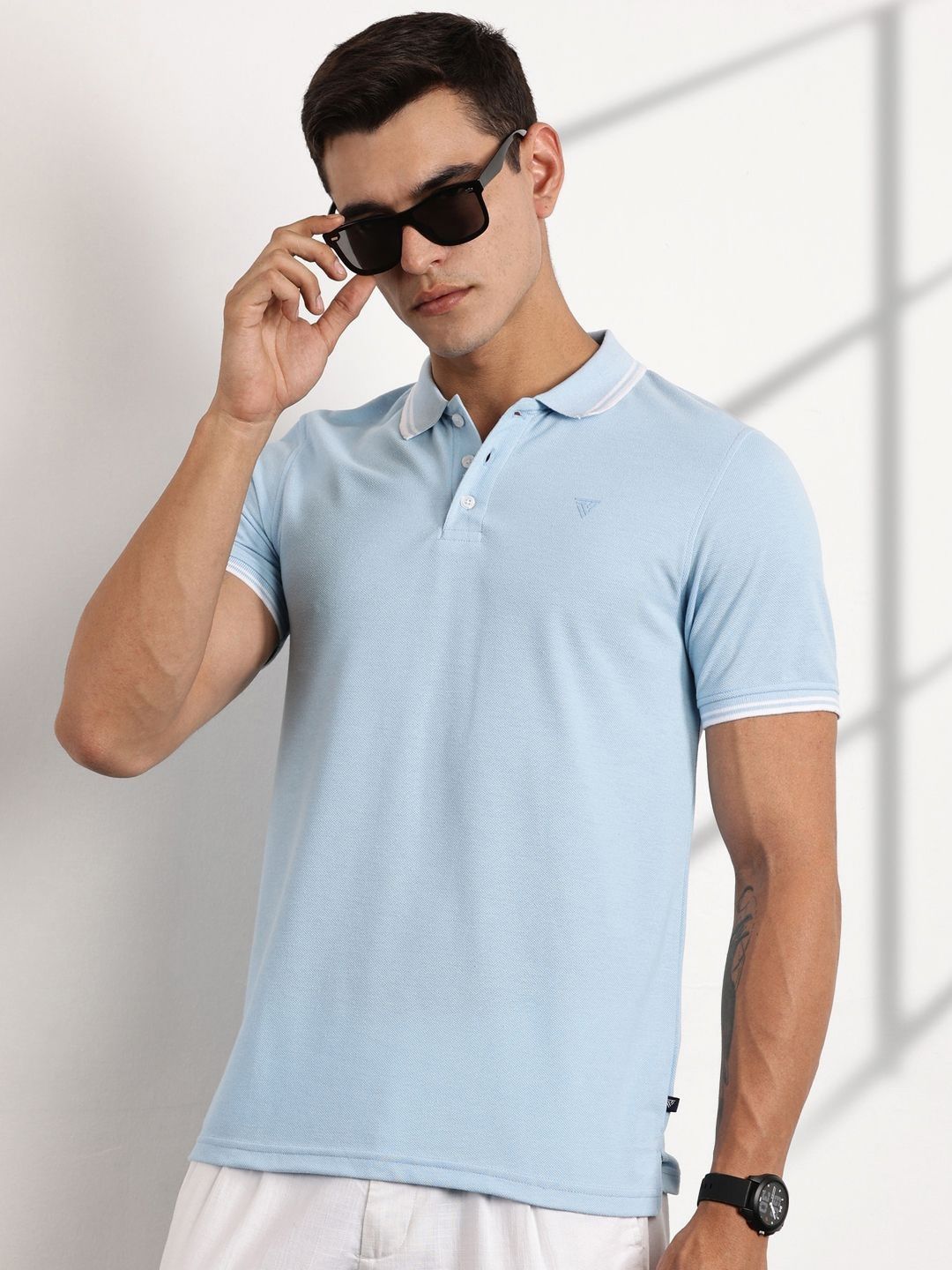 Thomas Scott Men Polo Collar Pockets T-shirt