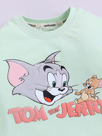Happy Faces Boys Tom & Jerry Printed Pure Cotton T-shirt