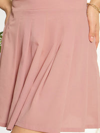 Berrylush Women Pleated Mini Flared Skirt