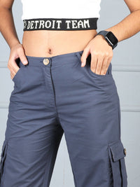 Cutiekins Girls Solid Mid-Rise Cargos Trousers