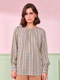 AND Geometric Print Top