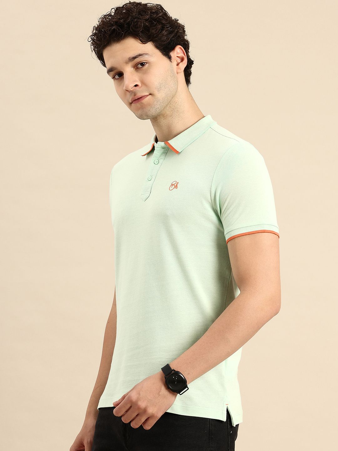 Being Human Polo Collar Pure Cotton T-shirt