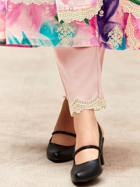 Indo Era Women Floral Embroidered Regular Thread Work Kurta with Trousers & With Dupatta