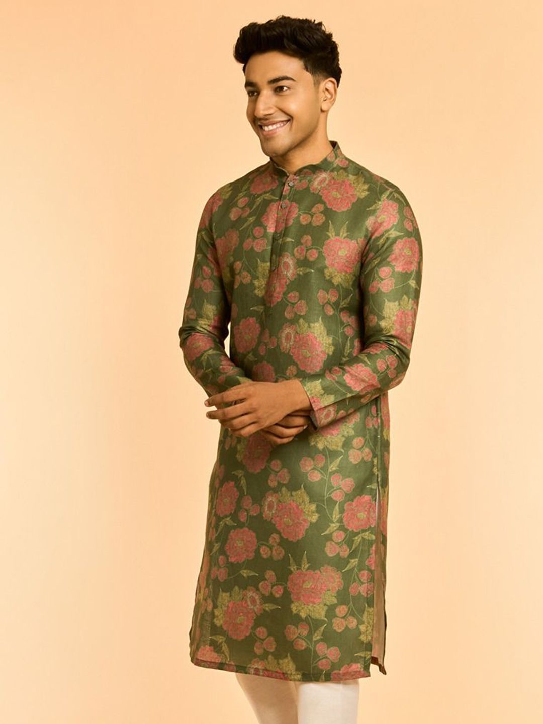 Diwas by Manyavar Men Floral Printed Kurta