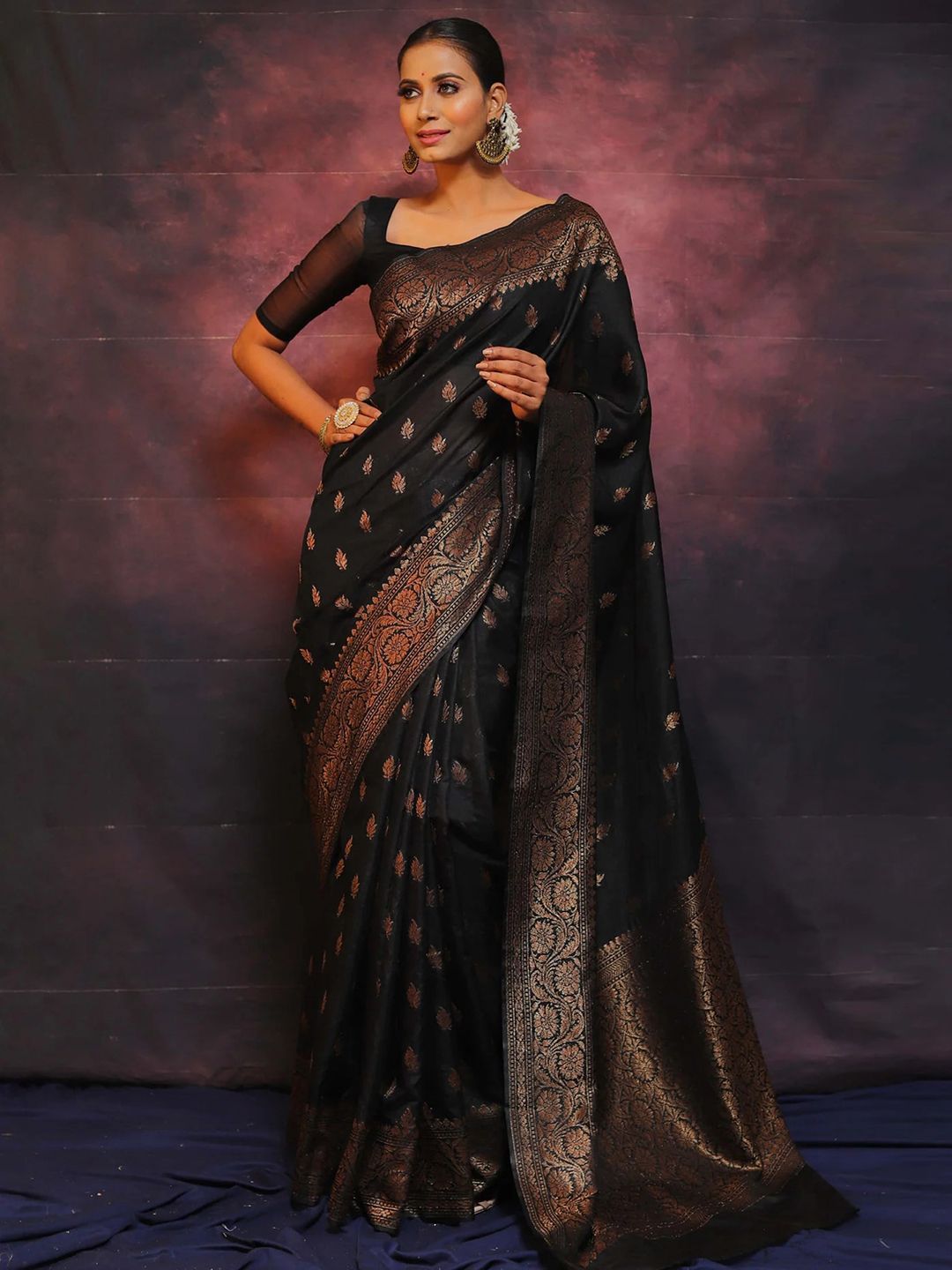 KALINI Woven Design Zari Banarasi Saree