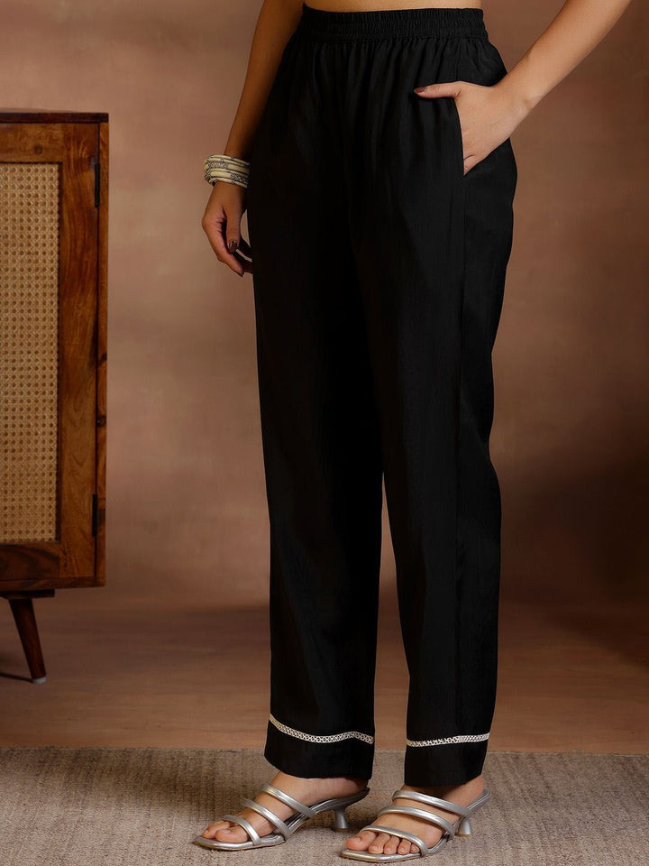 Libas Floral Yoke Design Panelled Sequinned Kurta with Trousers & Dupatta