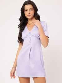 DressBerry Girly Glam Lavender Love Pleated Empire Dress