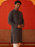 Jompers Men Geometric Embroidered Sequinned Kurta