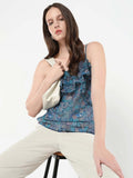 RAREISM Women Abstract Printed Shoulder Straps Top