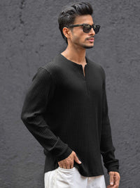 Powerlook Men Round Neck Knitted T-shirt