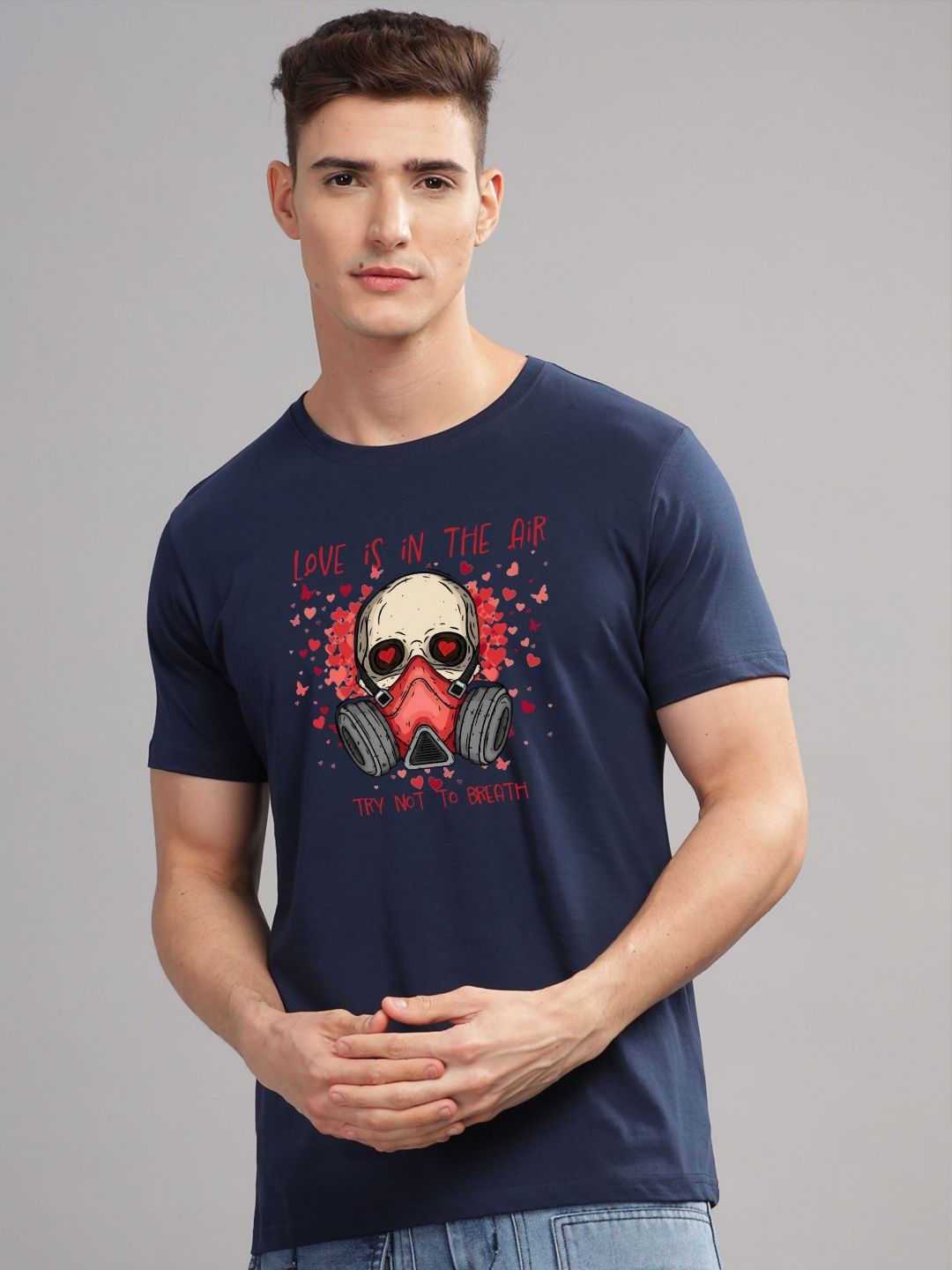 ADRO Men Graphic Printed Round Neck Cotton T-shirt