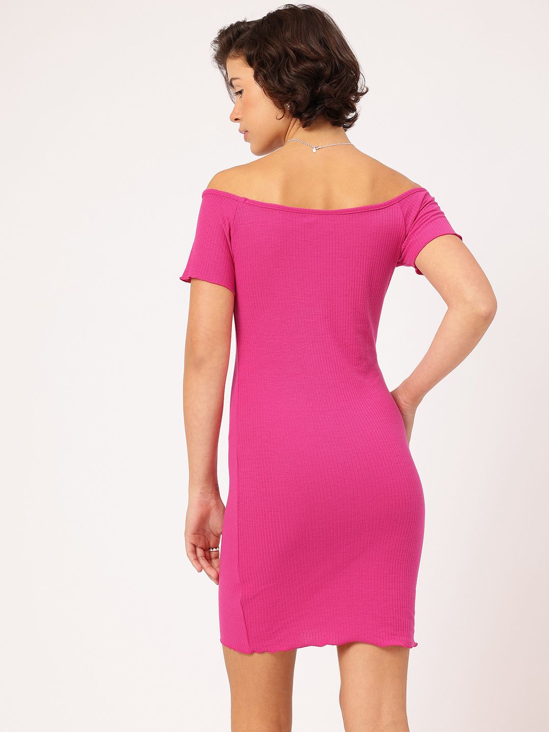 DressBerry Barbiecore Chic Knitted Bodycon Dress