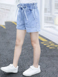 YK Girls Washed Denim Shorts