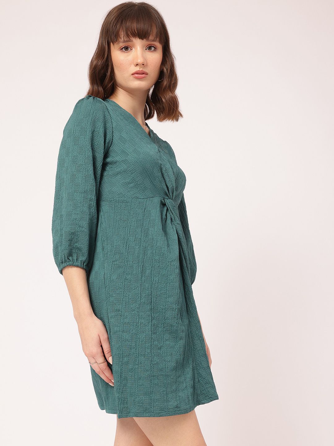 DressBerry Twisted Story Textured Dress