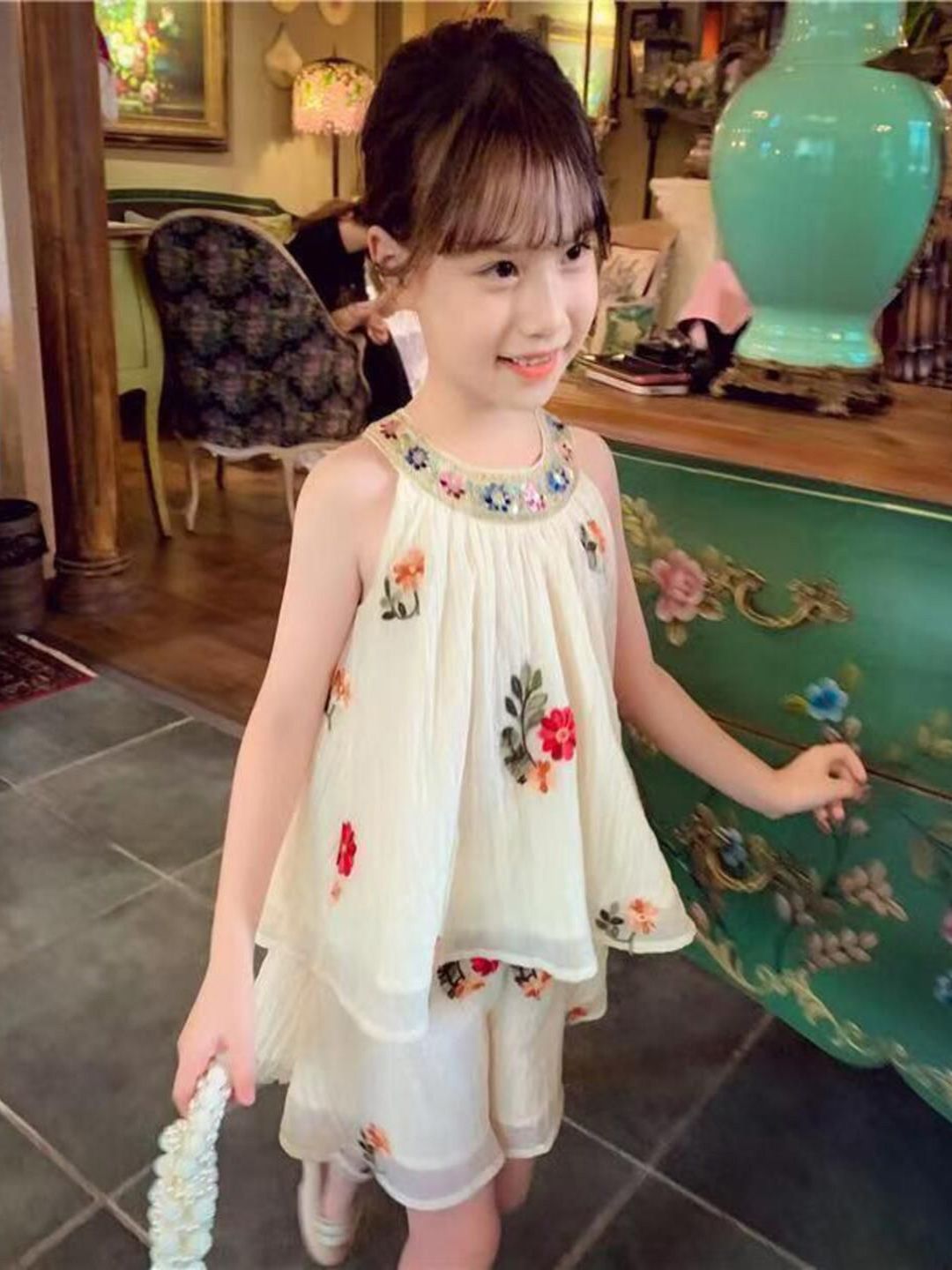 YK Floral Print A-Line Dress