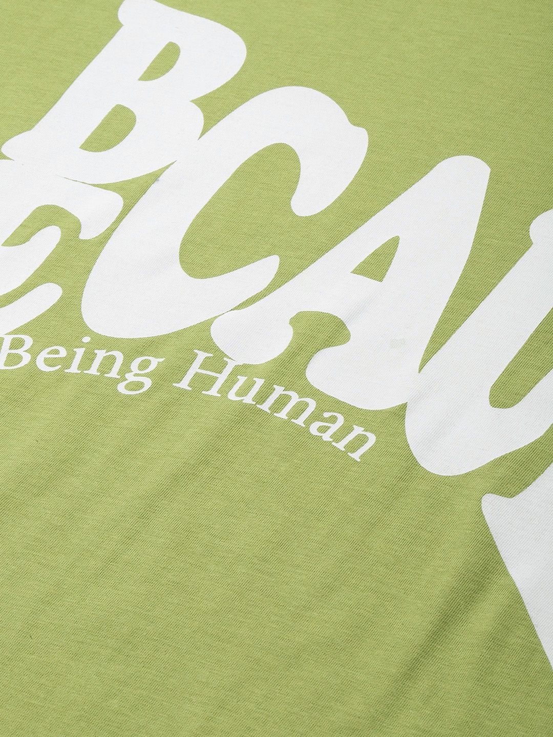 Being Human Typography Printed Pure Cotton T-shirt