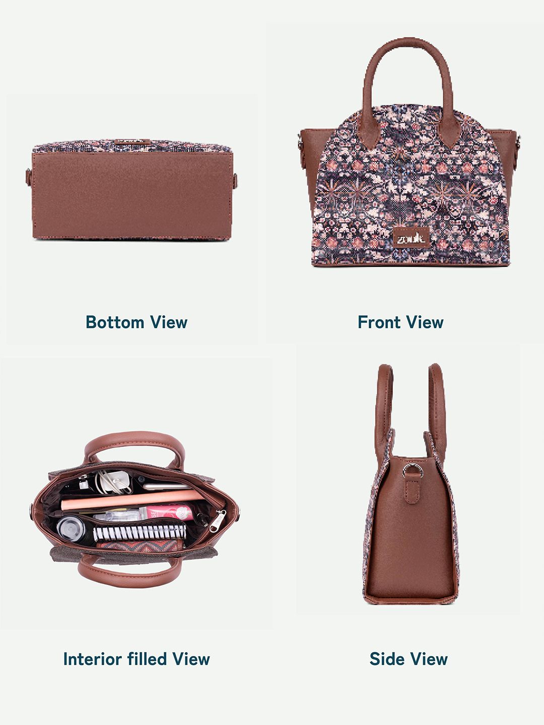 ZOUK Women Floral Printed Swagger Handheld Bag