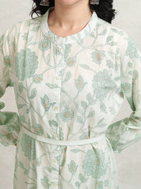 Vishudh Floral Print A-Line Dress