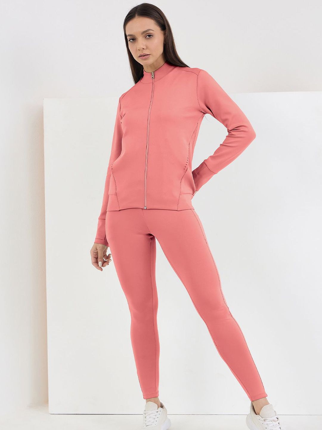 Sweet Dreams Mock Collar Mid-Rise Tracksuit