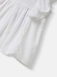 Nauti Nati Flutter Sleeve Ruffled Fit & Flare Dress