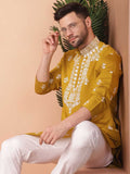 Jompers Floral Embroidered Regular Straight Kurta With Pyjamas