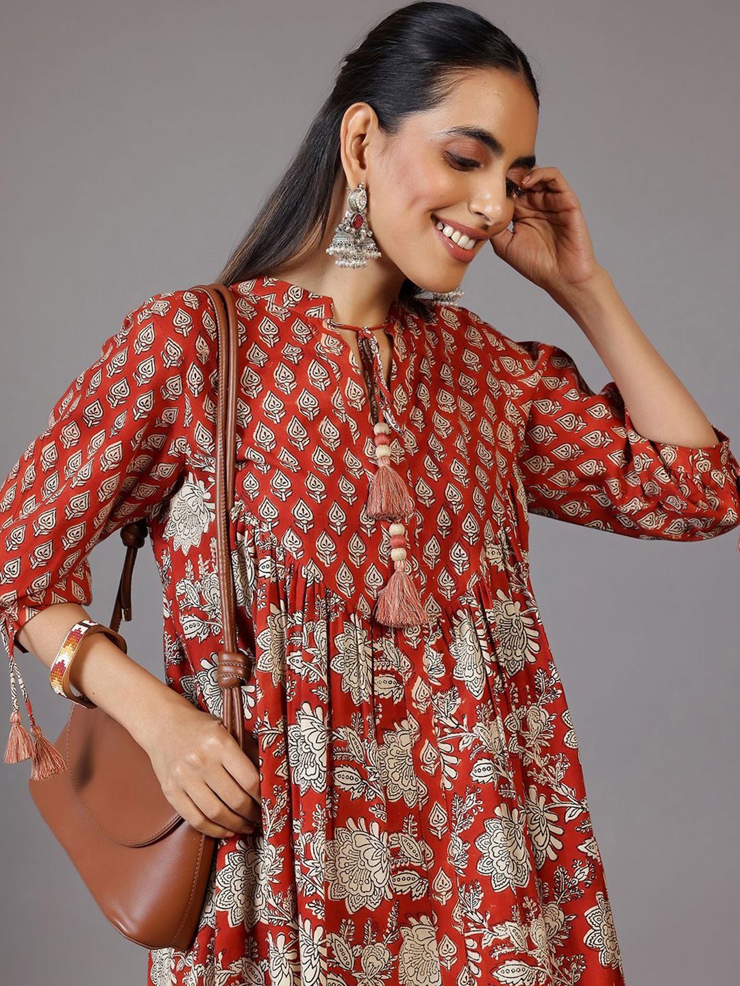 Libas Mandarin Collar Printed Ethnic Tunic