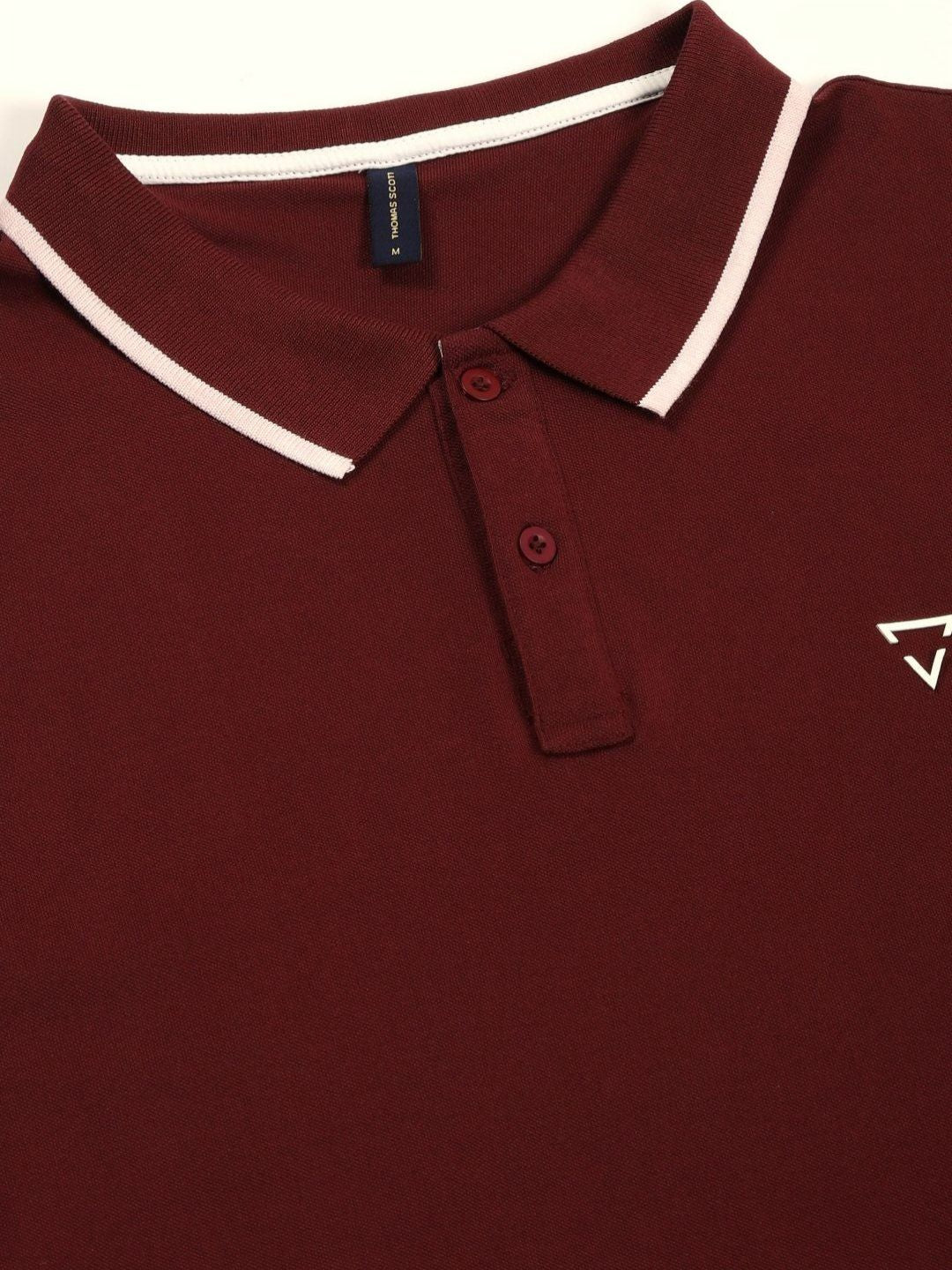 Thomas Scott Men Solid Polo Collar T-shirt