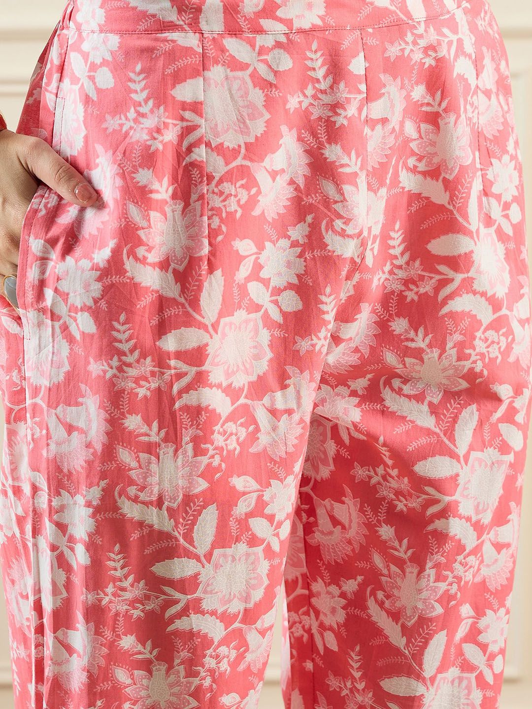 Indo Era Women Pink Kurta Sets