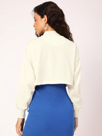 DressBerry Printed Boxy Crop Sweatshirt