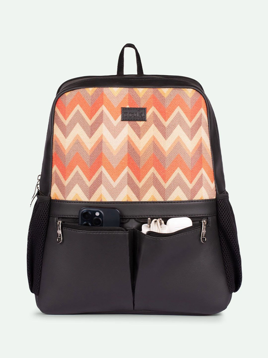 ZOUK Unisex Textured Synthetic Backpacks