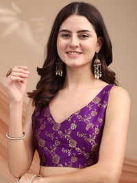 Tikhi Imli Woven Design Brocade Saree Blouse