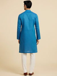 Diwas by Manyavar Woven Design Mandarin Collar Straight Kurta