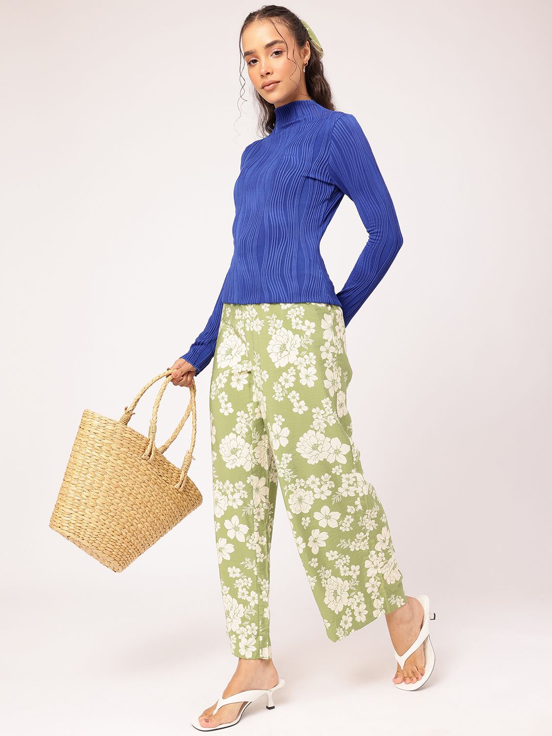 DressBerry Plisse Perfection Textured Fitted Top